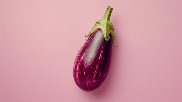 Lila Aubergine auf rosa Hintergrund