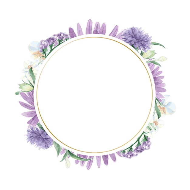 Lila Blumen-PNG-Rahmen mit durchsichtigem Hintergrund