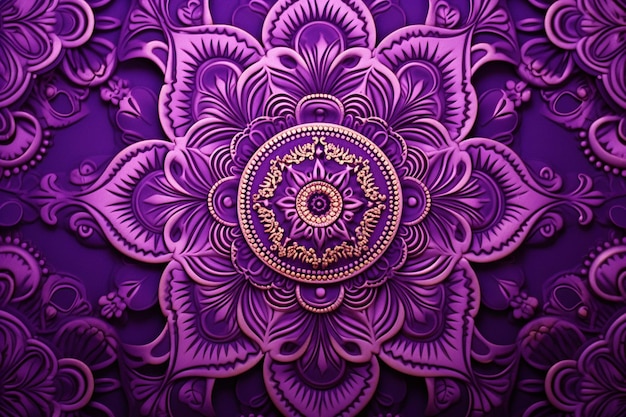 Foto lila diwali indischer mandala-hintergrund