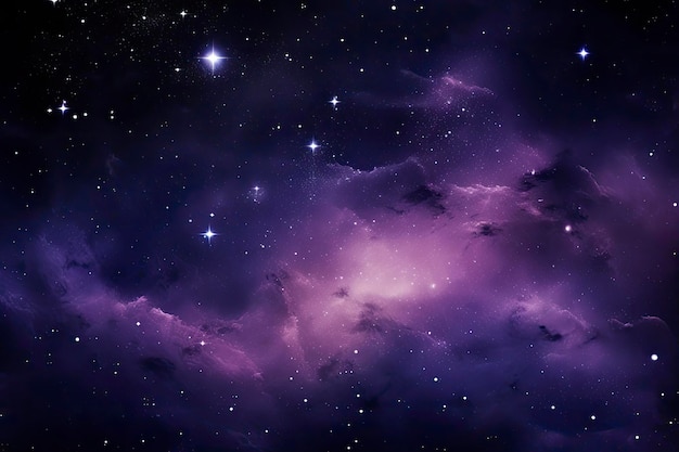 Lila Galaxie-Weltraumsterne im Weltraum