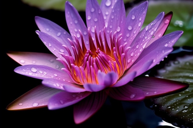 Lila Lotusblume in den Teichtapeten