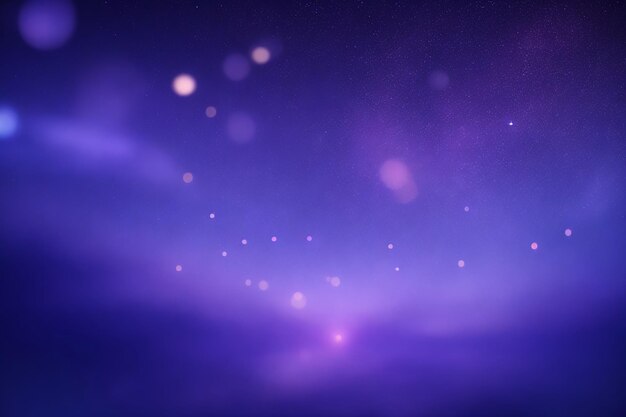 lila Nachthimmel mit Sternen und einer Silhouette eines Baumes im Vordergrund