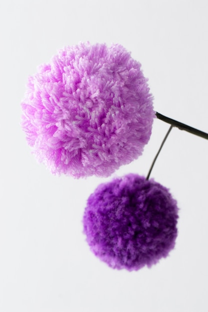 Lila Pom Poms Arrangement