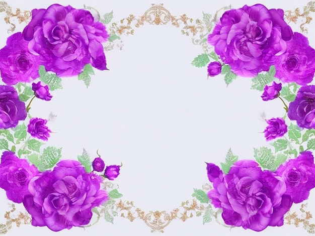 Lila Rosen Eckbegrenzung Designs Lavendel Rosen Bild