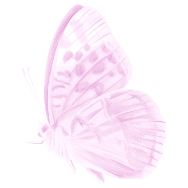 Lila Schmetterling png Aufkleber ästhetische Illustration auf durchsichtigem Hintergrund