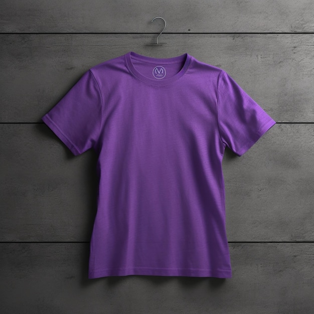 Lila T-Shirt-Modell, Shirt-Modell-Set, lila T-Shirt-Modell, T-Shirt-Vorlagen-Set vorne lila