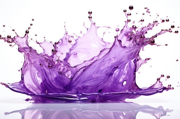 Lila Wasser flüssige Spritzer in der Sphäre professionelle Werbefotografie