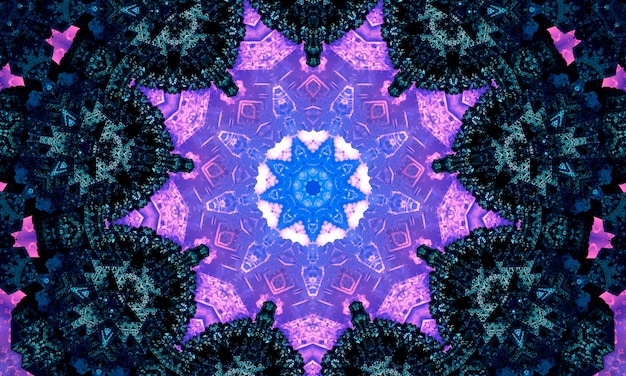 Lila Weiß und Indigo Star Kaleidoskop Wallpaper