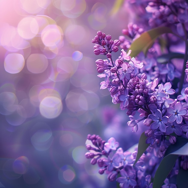 Lilablüten in einem Frühlingsgarten, purpurfarbene Schönheit der Natur