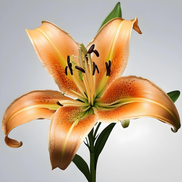 Lilium spp estilo minimalista hiper realista hiper detalhado