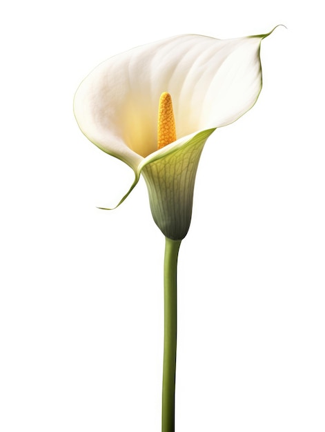 Lily Calla botânica em um fundo branco