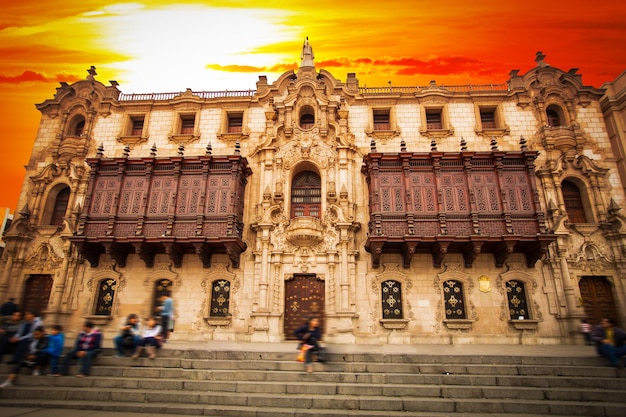 LIMA PERU Vista da igreja catedral