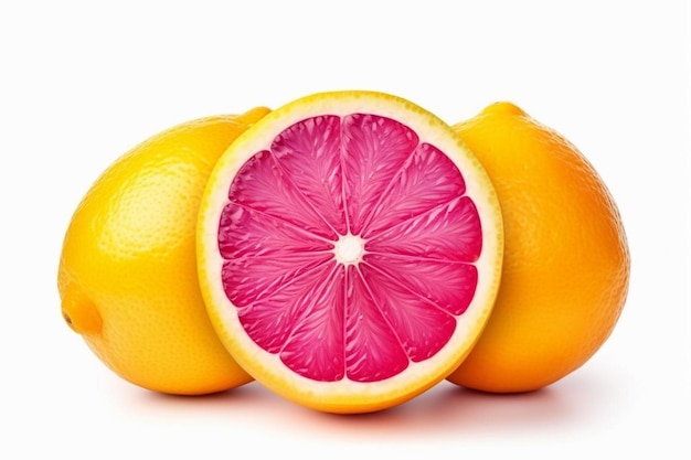 Limão fresco maduro isolado em branco Melhor fotografia de imagem de limão