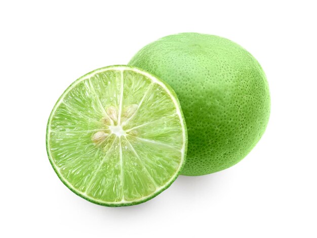 Limes isolado no fundo branco