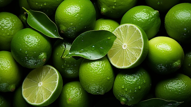Limetten-Zitrusfrucht-Scheibenmuster-Hintergrund
