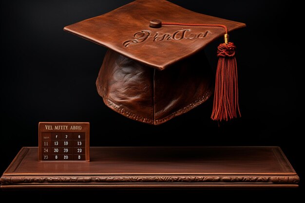 Foto limitación de la graduación con fecha y calendario de graduación