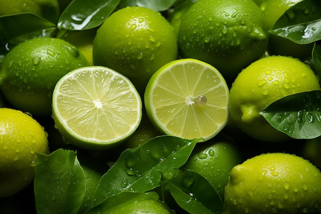 Limões estão entre os frutos da planta.