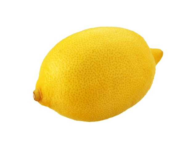 Limón aislado en el blanco. Fruta cítrica de limón madura
