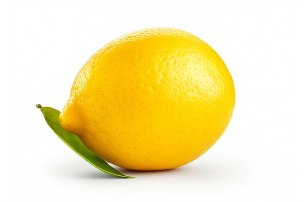 Limón aislado sobre un fondo blanco