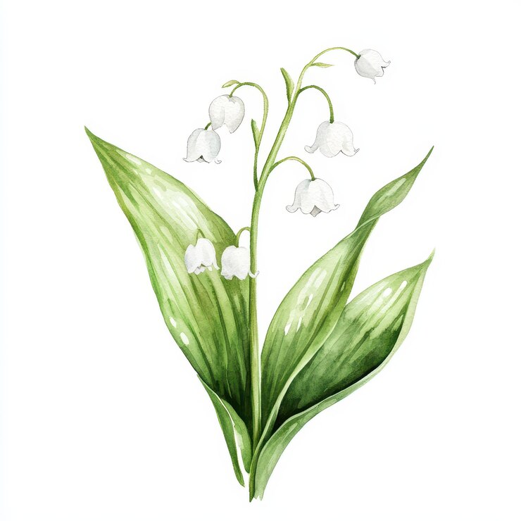 El limón blanco puro del valle acuarela Clipart Elemento floral aislado sobre fondo blanco en un delicado estilo de ilustración