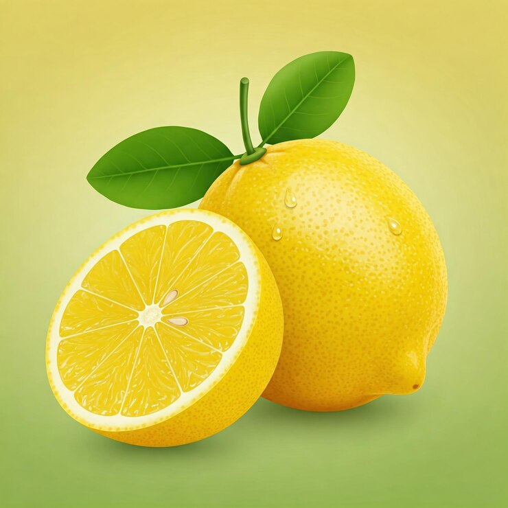 Limón fresco con rebanadas