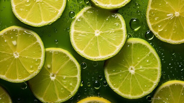 limón con gotas de agua de fondo