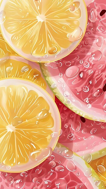 Foto un limón rosa y amarillo con la palabra limón en él