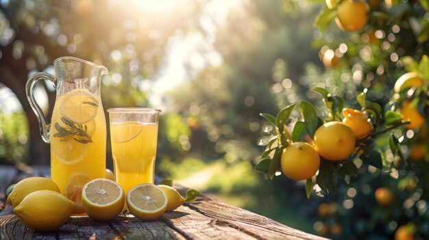 Limonada de verão ao ar livre