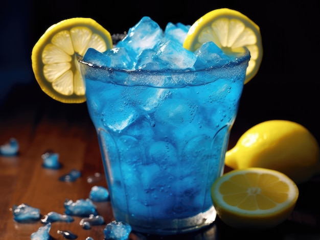 Limonada helada azul