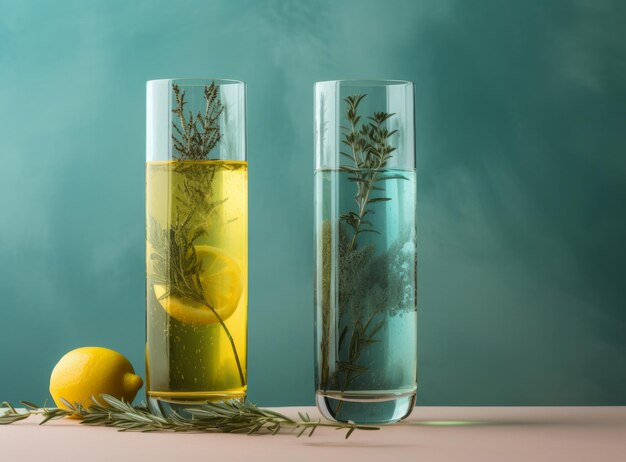 Limonada con limón Ilustración AI GenerativexA