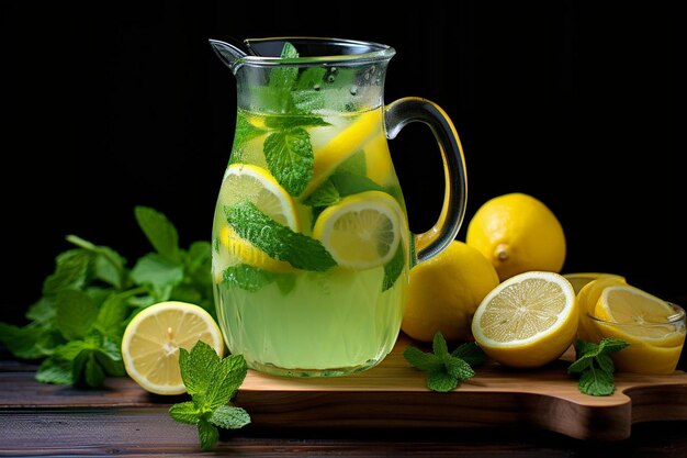 Limonada con menta fresca Limonada fotografía de imágenes