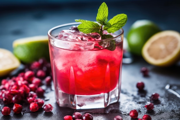 Limonada o cóctel refrescante de verano en vaso