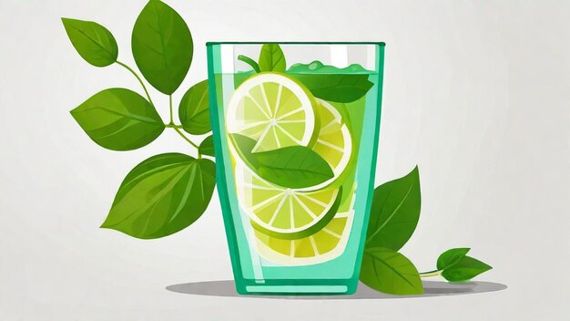 Foto limonada refrescante de pepino e menta