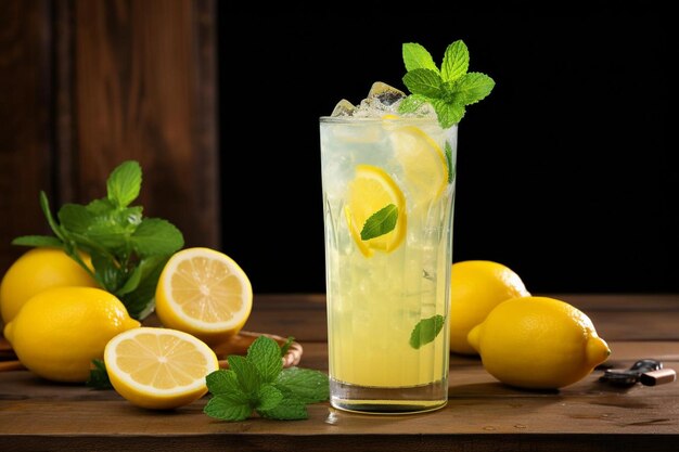 Limonada con un toque de alegría Fotografía de imágenes de limonada