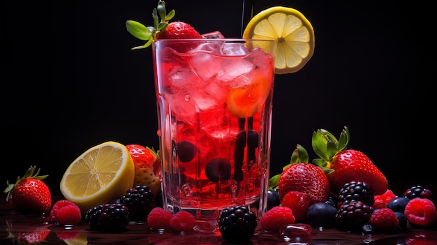 Limonade mit Beereninfusionen