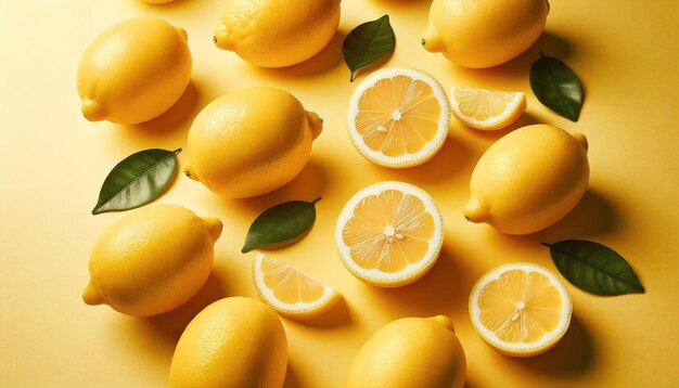 Limones amarillos frescos