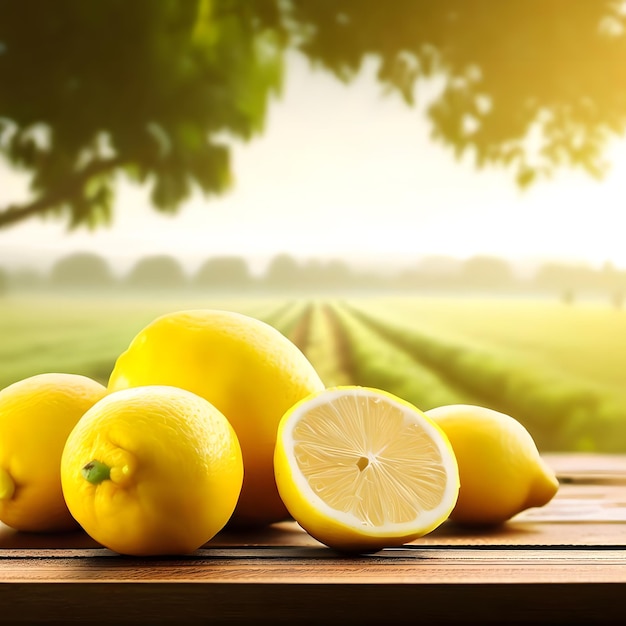 limones naranja en la mesa al aire libre