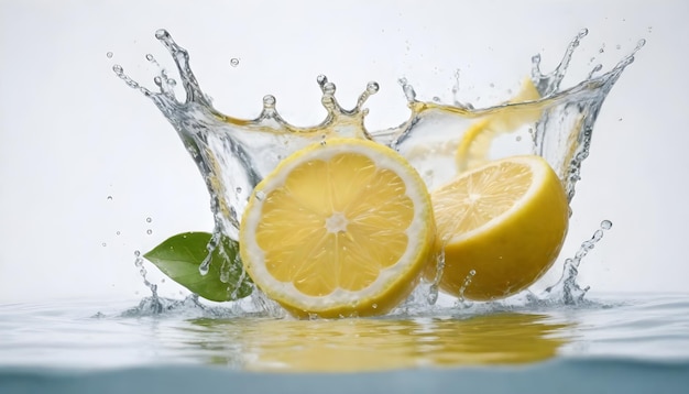 limones en rebanadas y un poco de agua.