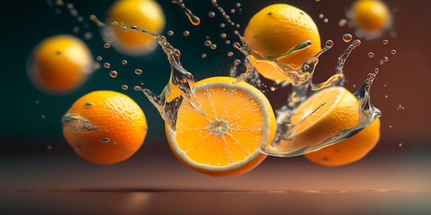 Limones sumergidos en agua Un toque de frescura