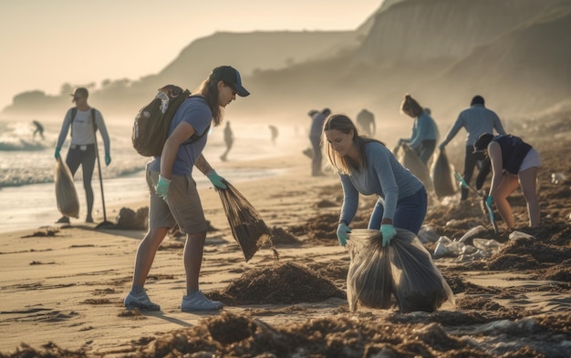 Limpieza de playas con la Iniciativa de la Tierra.