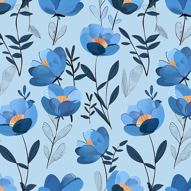 limpio y elegante Una simple ilustración plana de flores en un fondo plano
