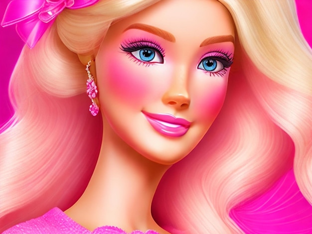 linda barbie em rosa