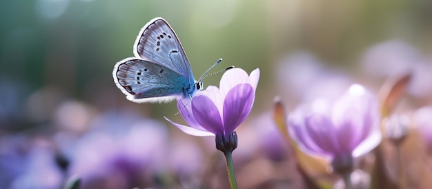 Linda borboleta azul roxa imagem gerada por IA