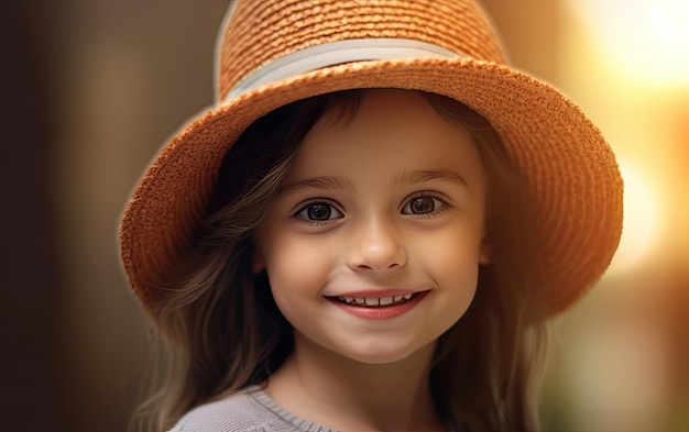 linda chica con un sombrero