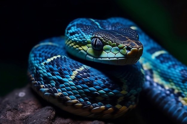 A inacreditável Cobra Naja Azul 