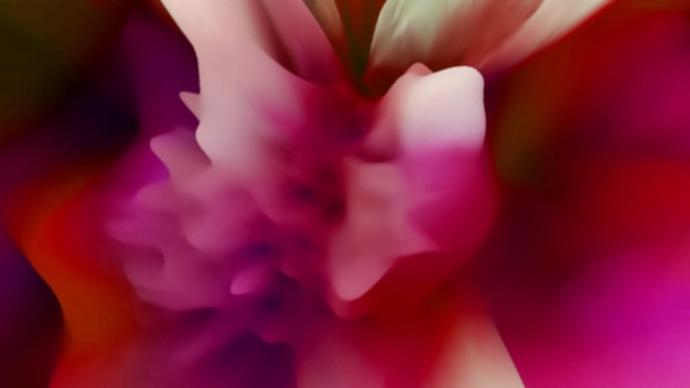 Linda composição floral geométrica rosa vermelha em fundo escuro Líquido abstrato