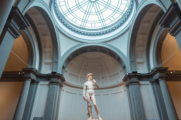 Linda estátua incrível de David em museus Renaissance Florence Italy Art