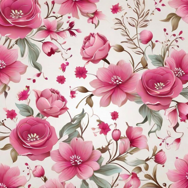 linda flor floral de fundo sem emenda para produto premium ai gerado