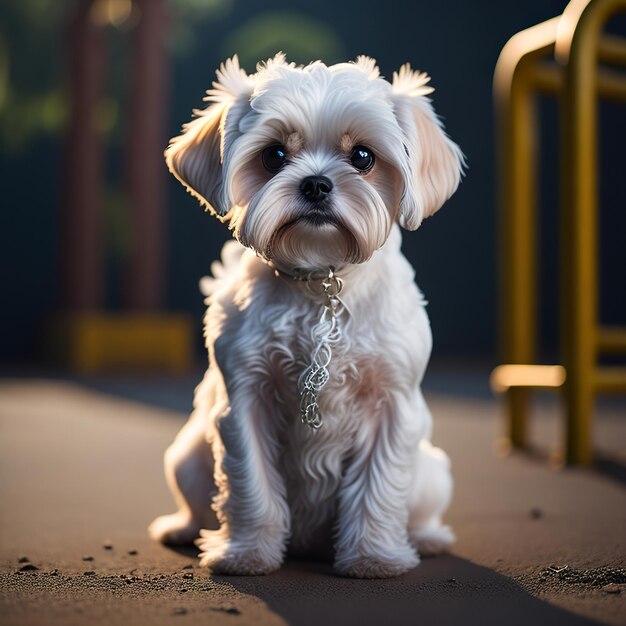 Linda foto de cachorro em fundo incrível