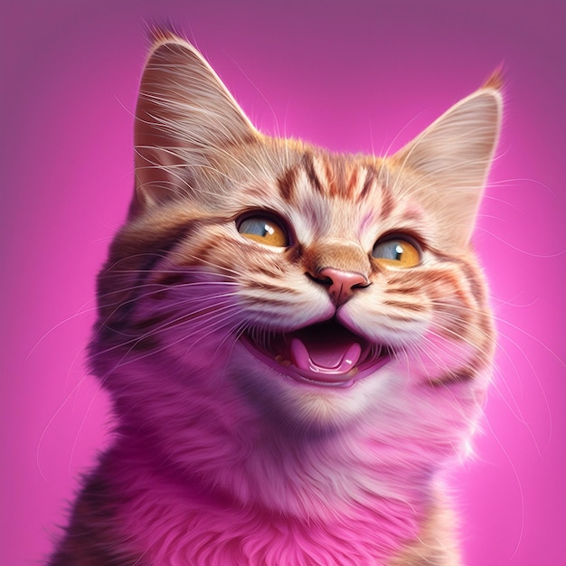 linda foto de gato rosa